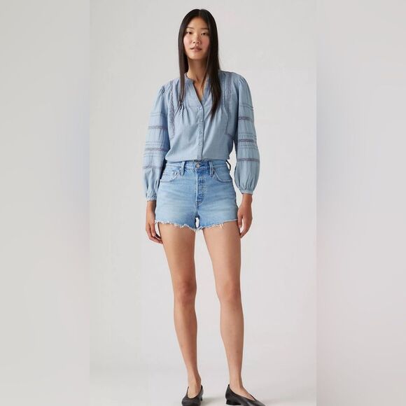 Levi 501 ORIGINAL FIT HIGH RISE WOMEN  No Referee Short Medium Wash
Low stretch - Picture 5 of 9